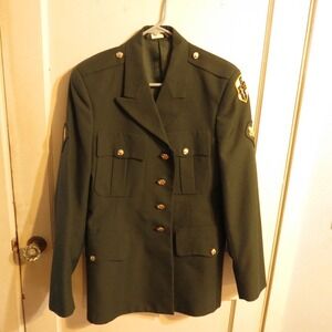 Defense Logistics Agency by Derossi & Son Men's Army Coat Green Jacket Size 40